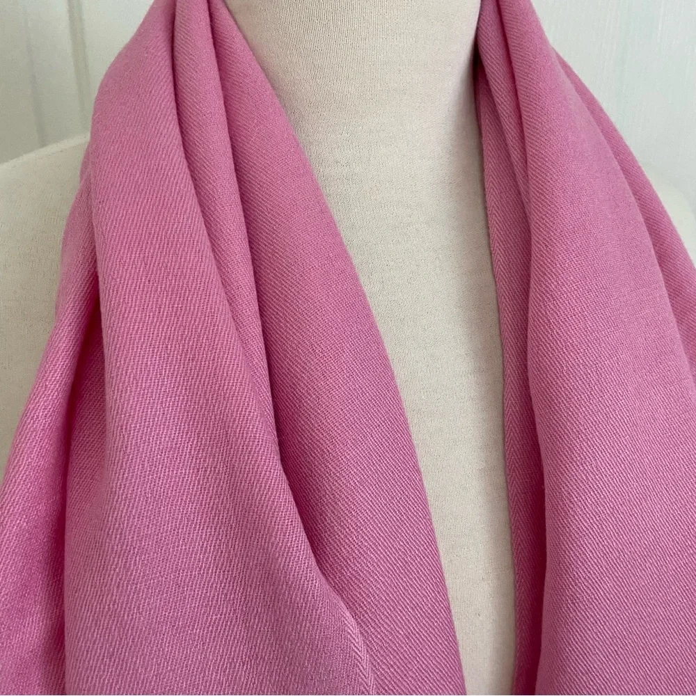 Scarf Pashmina + Silk Gorgeous Handcrafted Pink Scarf